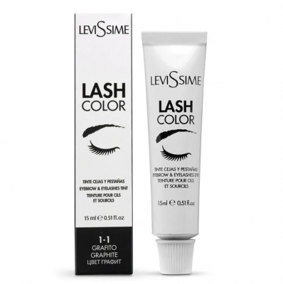LeviSsime Lash Color Краска для бровей и ресниц N1.1 графит 15мл