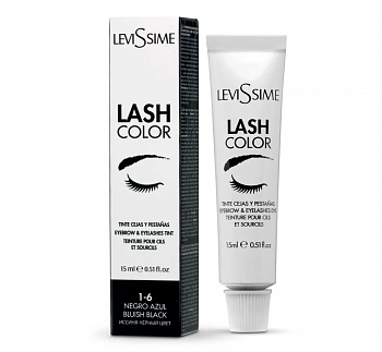 LeviSsime Lash Color Краска для бровей и ресниц N1 черный 15мл