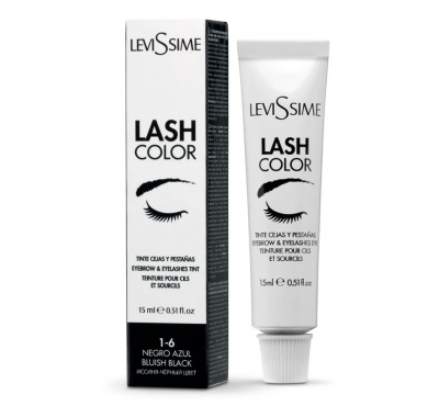 LeviSsime Lash Color Краска для бровей и ресниц N1 черный 15мл
