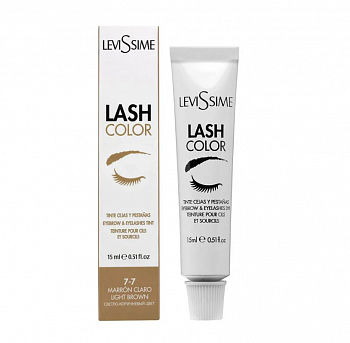 LeviSsime Lash Color Краска для бровей и ресниц N7.7 светло-коричневый 15мл
