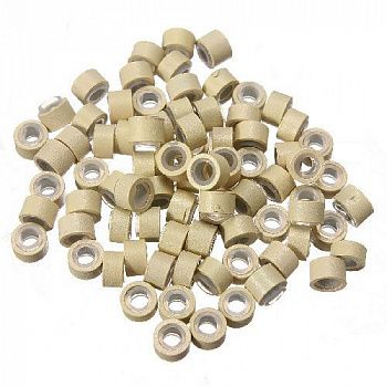80-100pcs-Silicone-Lined-Micro-Rings-Beads-Loops-Tip-Hair-Clips-Hair-Extensions-5mm-Beige-Color